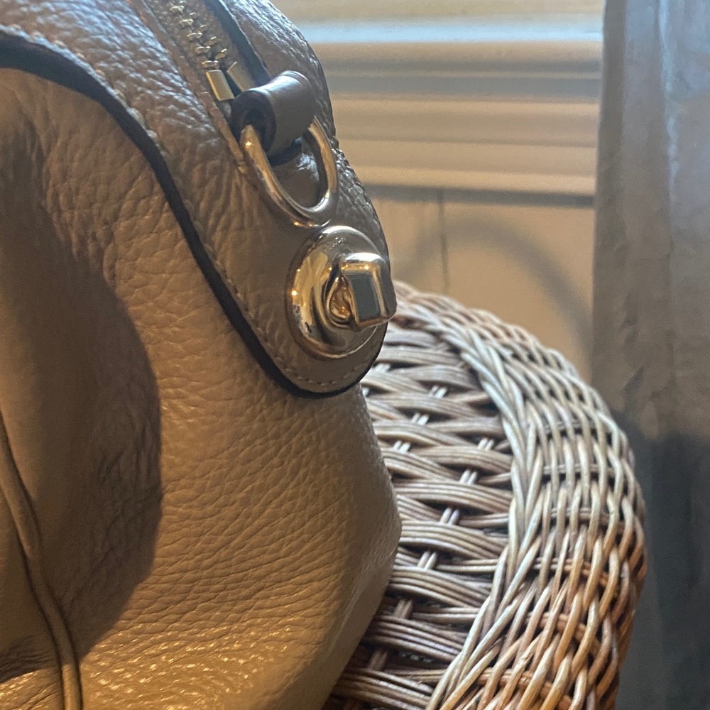 Coach Pebbled Leather Tote in Taupe - Picture 10 of 15